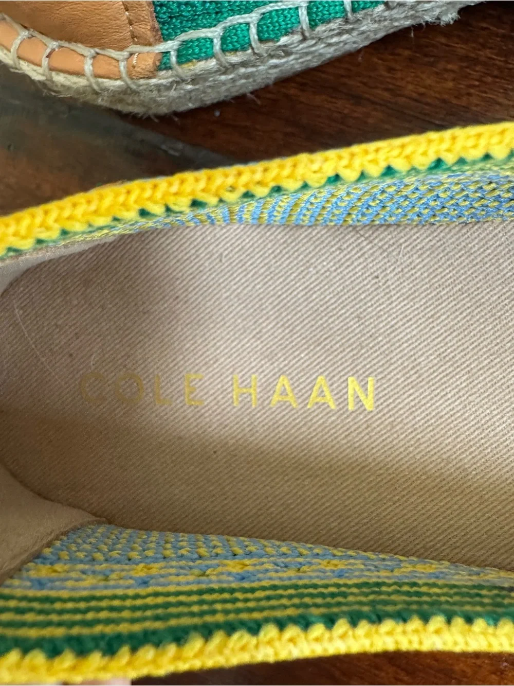 Cole Haan Womens 7B Cloudfeel Stitchlite Espadrille Pink Blue Green Bohemian Y2K